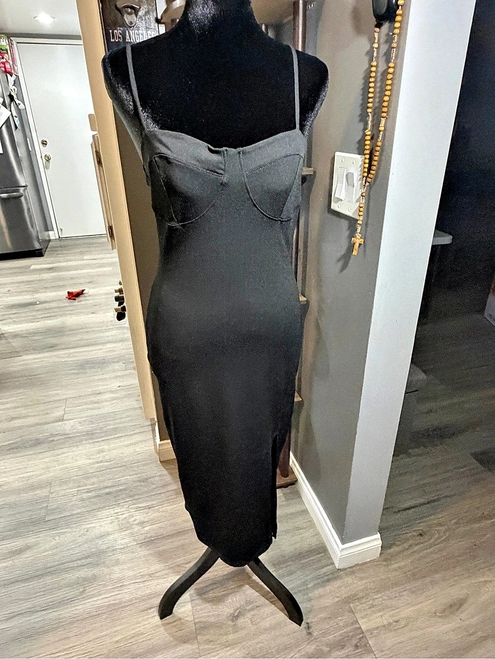 Fashion Nova Diana Cami Midi Dress Black Midi Dress Size Medium NWT